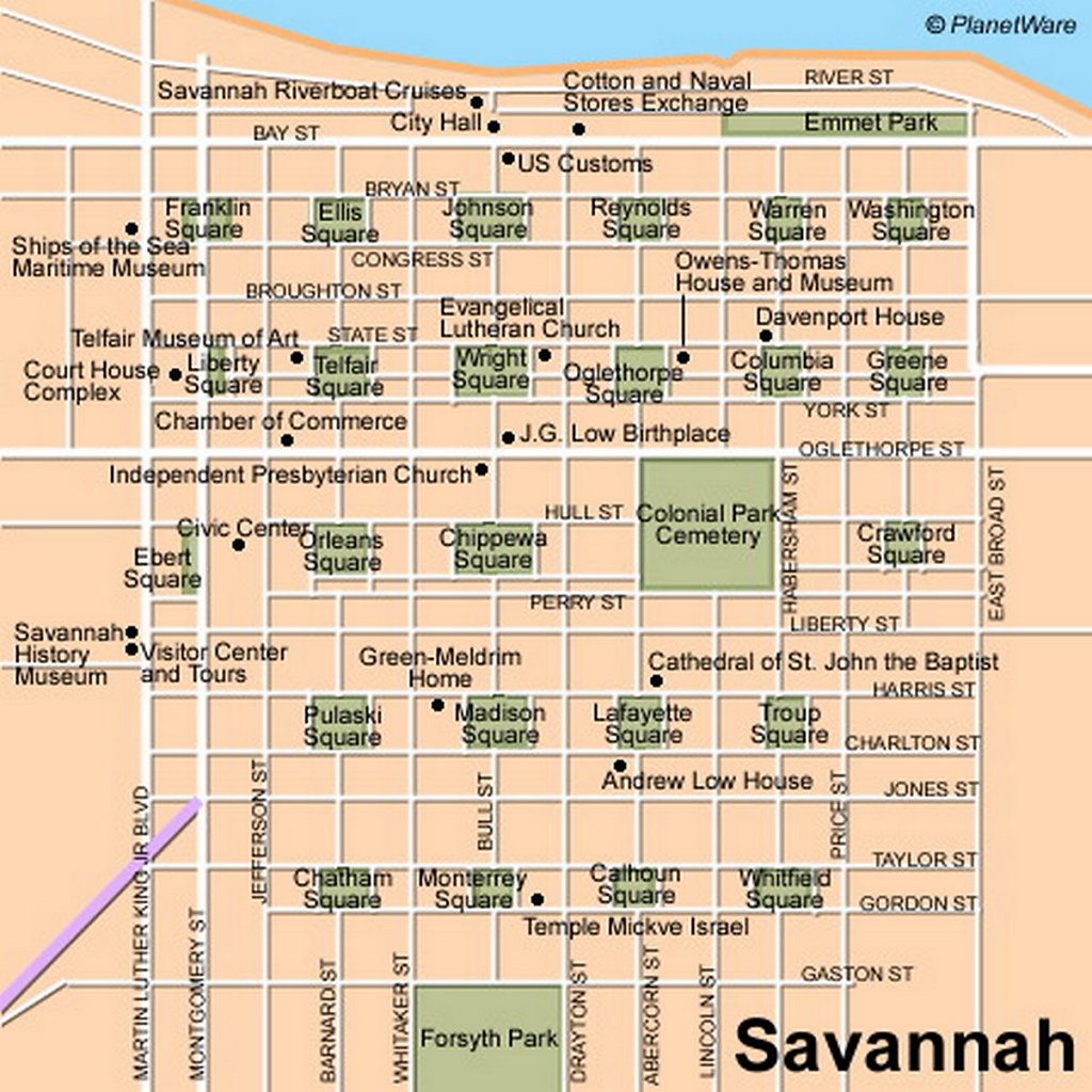 Savannah Squares Map
